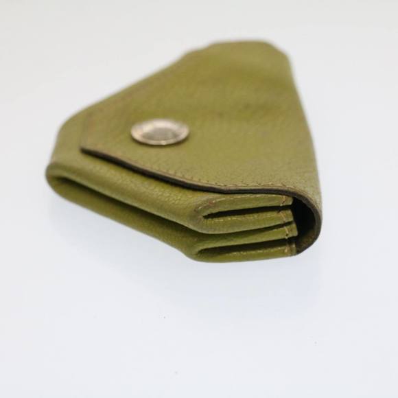 HERMES Revan Cattle Coin Purse Leather Green Auth yb333 - Picture 4 of 16